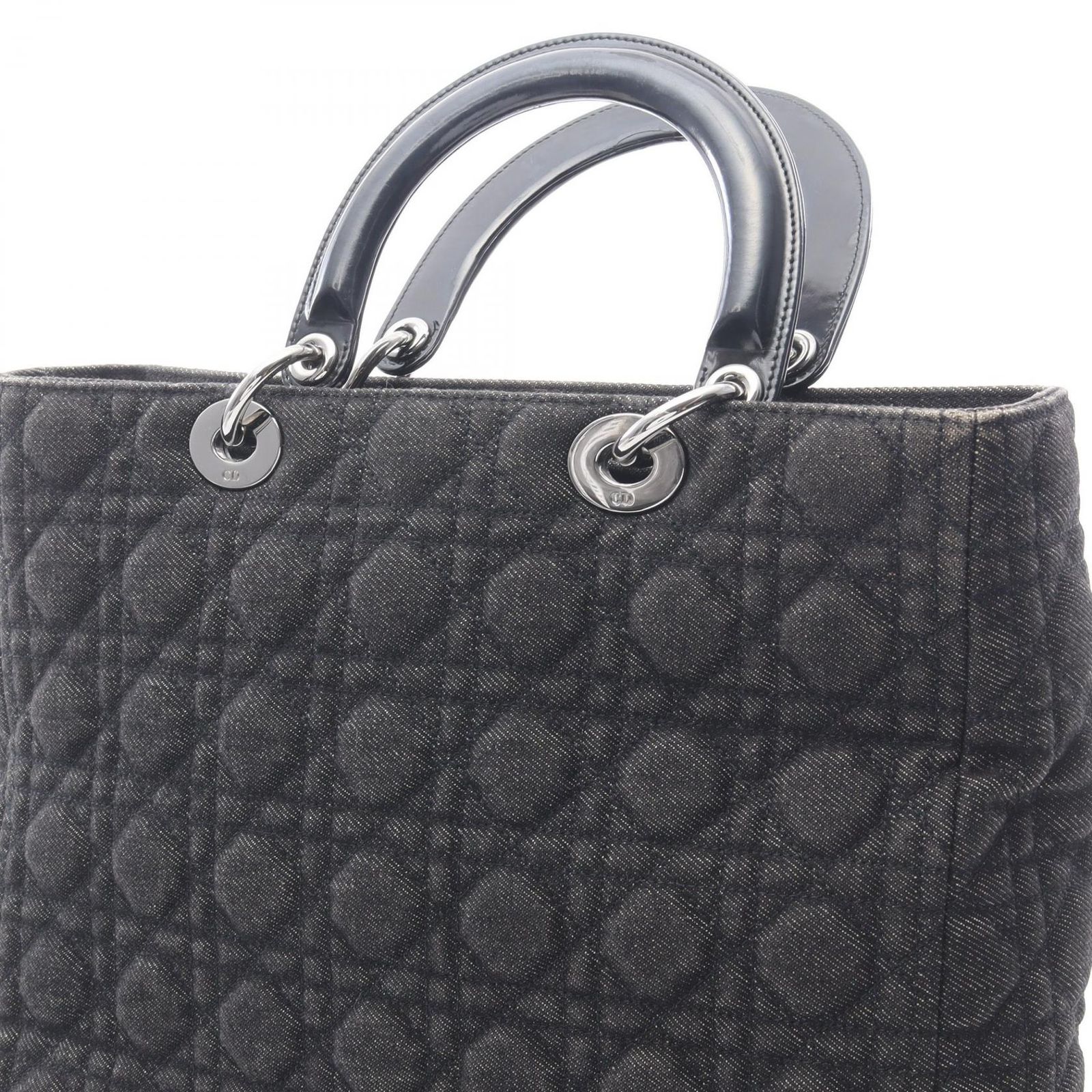 【良品】Christian Diorパテントレザー ボディバッググレー 中古】 ディオール Dior ハンドバッグ Christian Dior CD