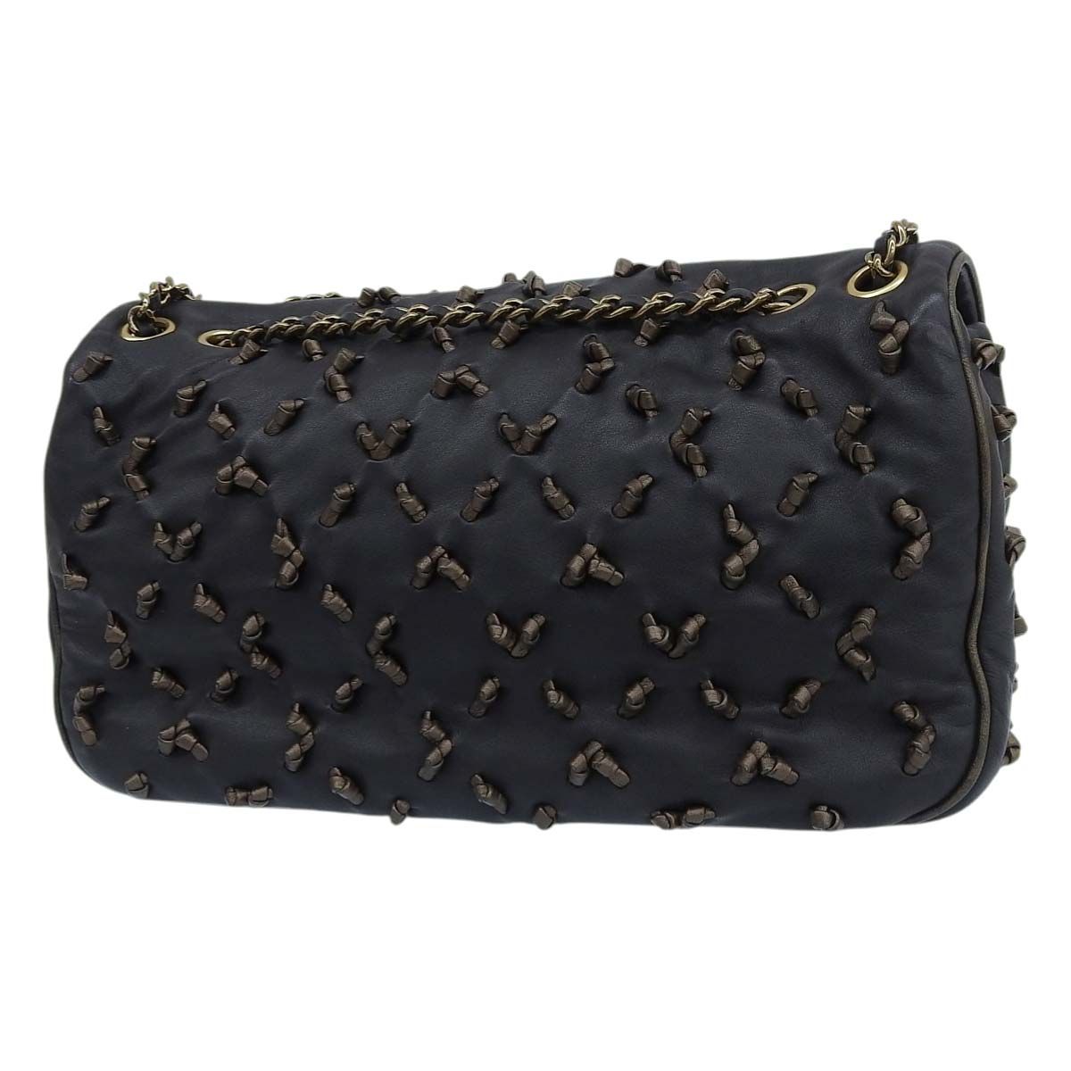 シャネル　デカココ　長財布　ポーチ　ラムスキン　黒　ショルダー　チェーン CHANEL ラムスキン デカココ チェーン 黒 ショルダーポーチ 長財布