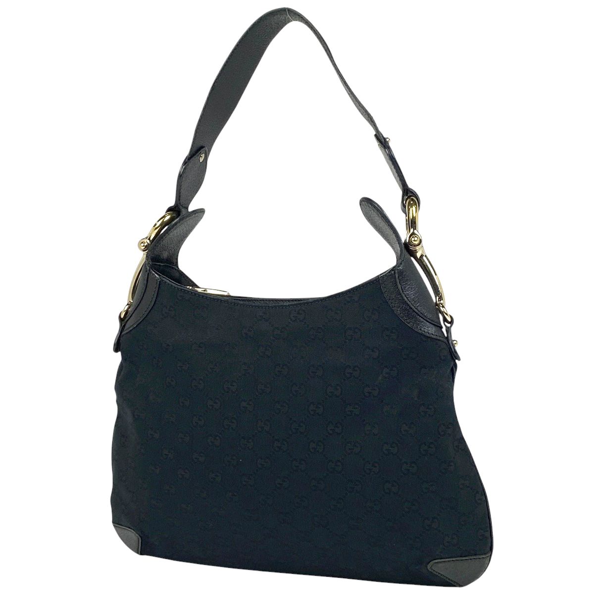 本日限定価格　グッチ ワンショルダー ハンドバッグ GG柄 ホーボー　ブラック グッチGUCCI 0013814GG柄ワンショルダーハンドバッグ[LBGA56384]