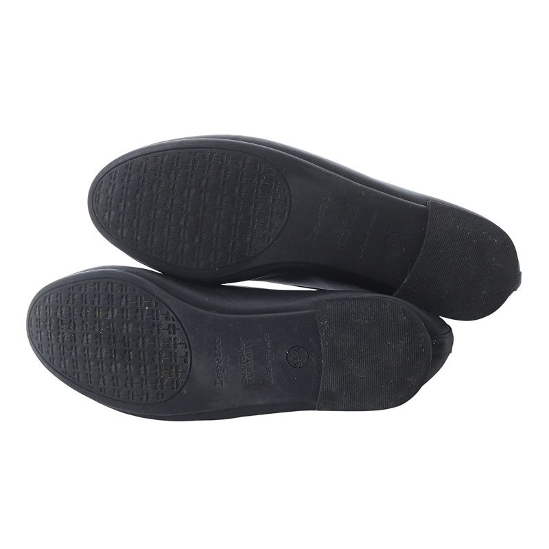 レペット バレエシューズ　ヒール　ブラック レペット Cendrillon gomme Ballerinas レザーバレエシューズ