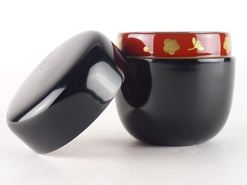 清宮】中嶋宗峰「節分蒔絵 中棗」共箱 高さ 約7㎝ 幅