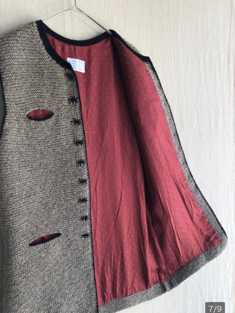 ドイツ製 Vintage チロリアン ニット ベスト / レディース 40