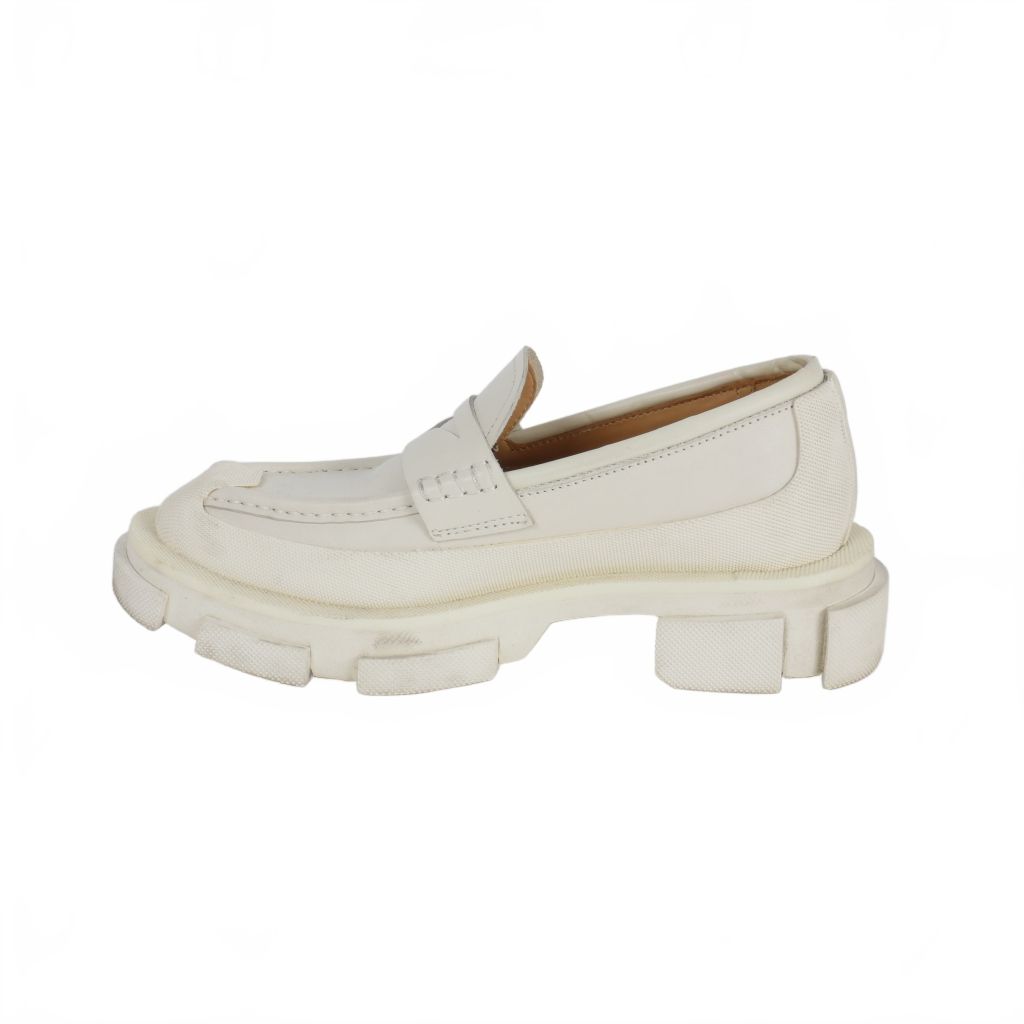 【激安大特価！】 ボース ホワイト 白 37 レザー ローファー LOAFER GAO BOTH 靴