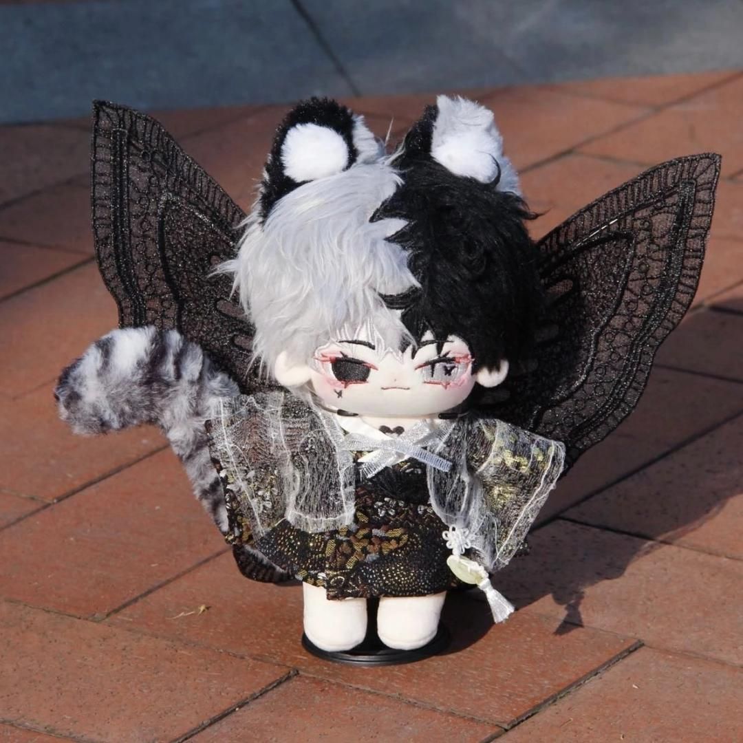 【匿名配送】20cm着せ替えぬいぐるみ　推しぬい 再入荷なし】20cm ぬいぐるみ服 着せ替え つばさ 推し活 蝶 激