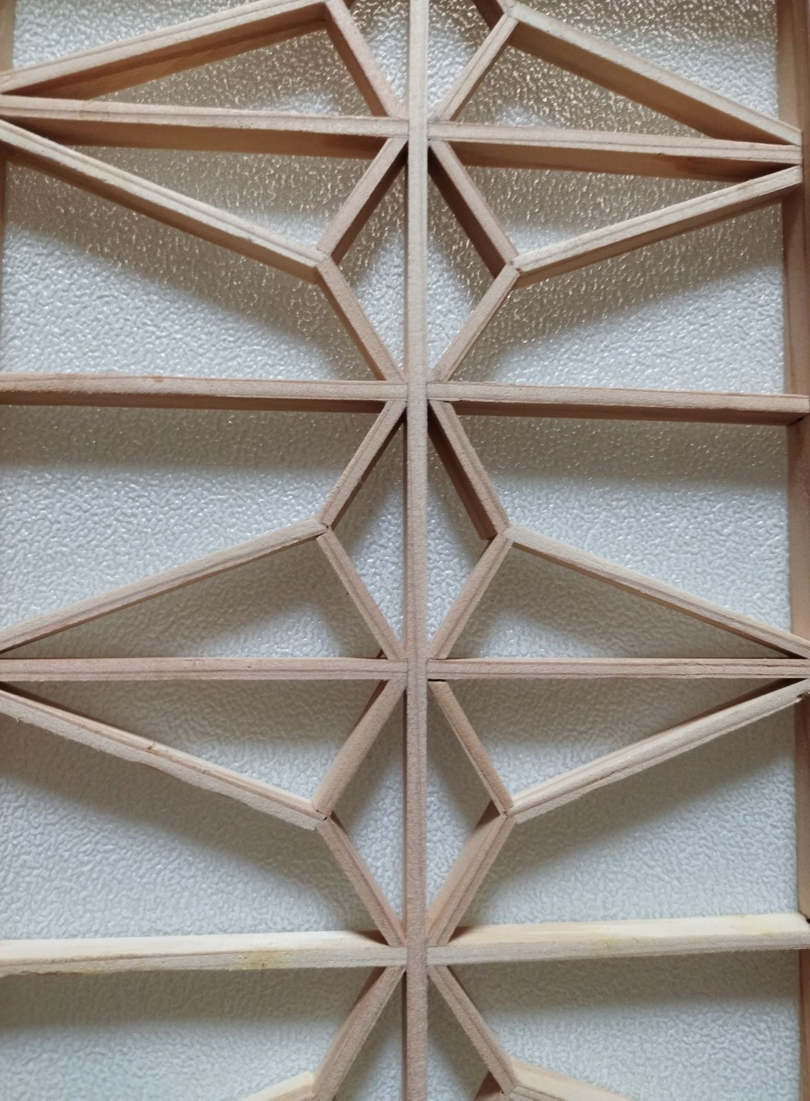 182❣️特価❣️ 麻の葉組子アクリル板入り3枚一組 木製額縁