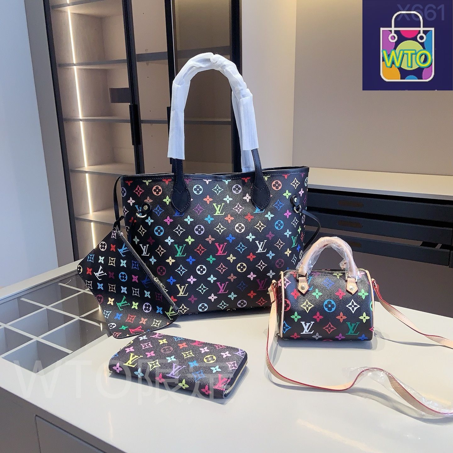 MALU LOUIS VUITTON 財布 ショッピングバッグ セット LOUIS VUITTON 財布 ショッピングバッグ セット