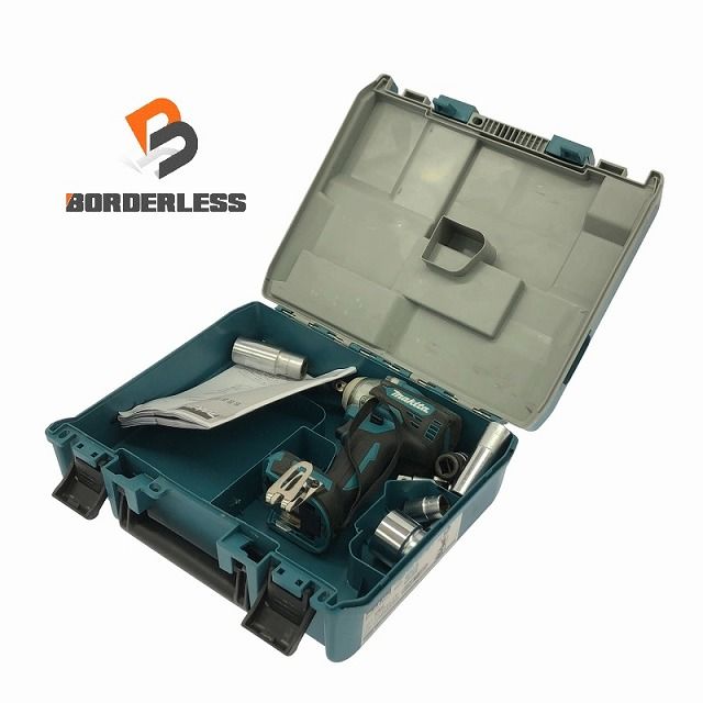 比較的 です makita マキタ 18V 充電式インパクトレンチ TW300D 本体のみ 青|ブルー オマケソケット付き 締め付け 電動工具 109686