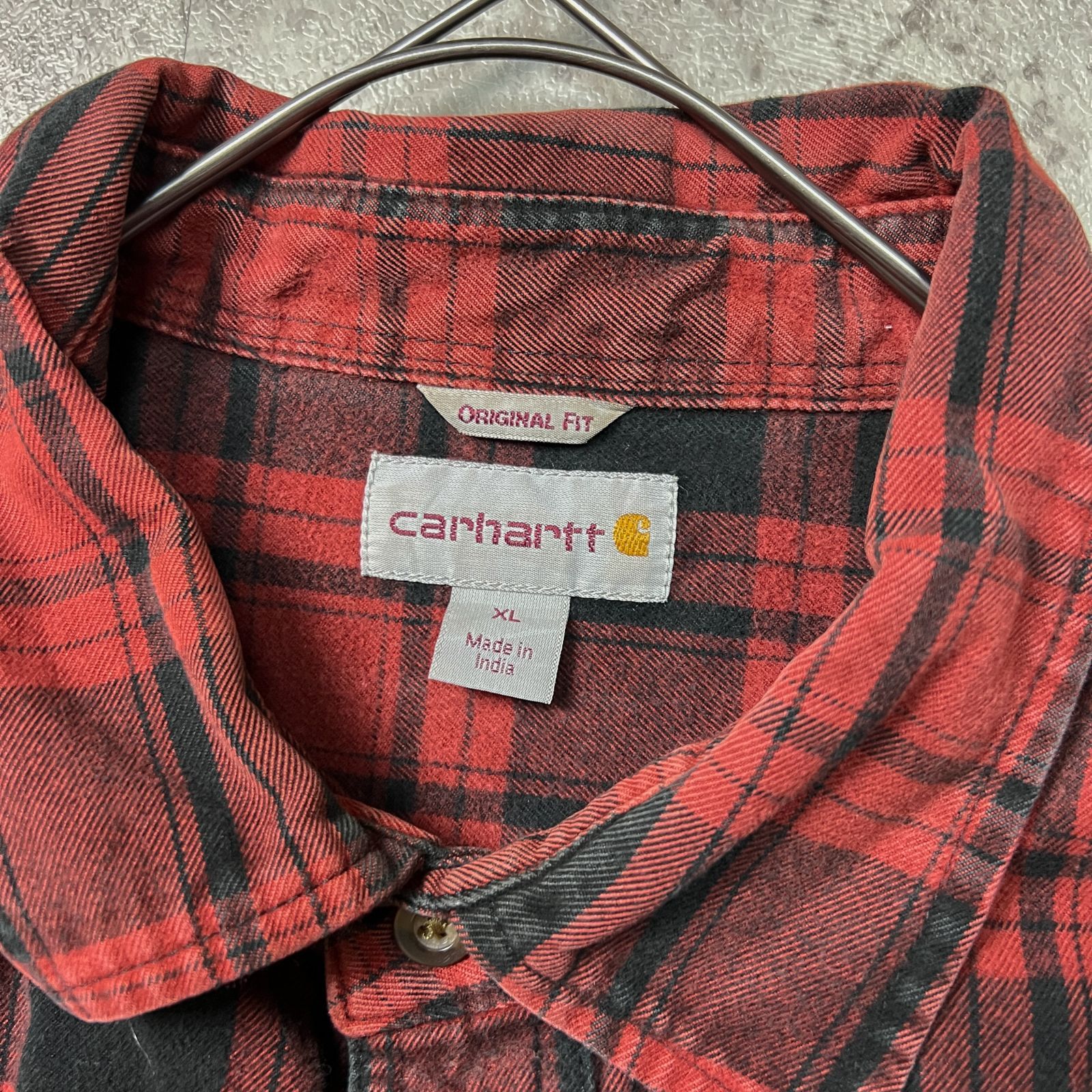 カーハート carhartt ワークシャツ チェック 長袖シャツ アメカジ 古着