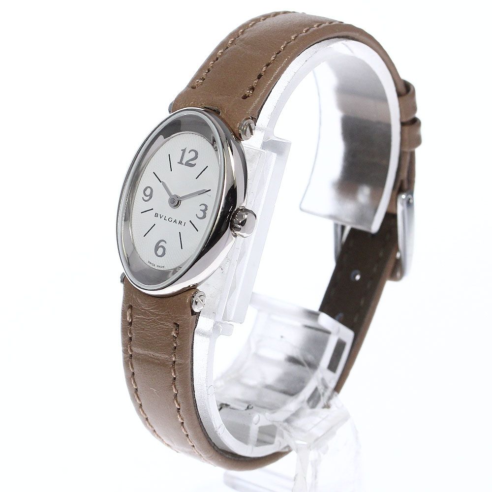 【BVLGARI】ブルガリ オーバル K18WG OVW27G クォーツ レディース 腕時計_735471