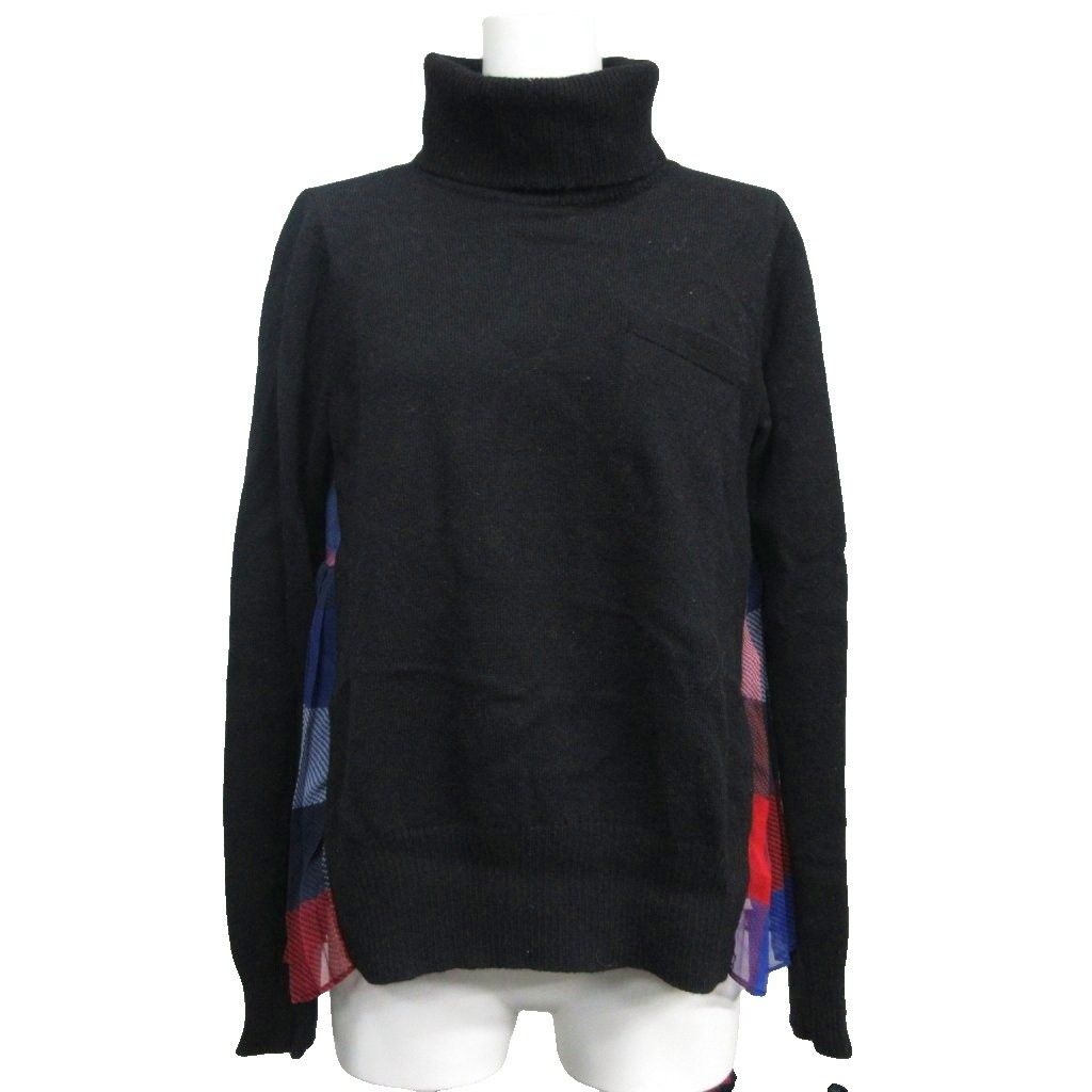 サカイ sacai パネルロールネック ニット 切替 ドッキング セーター 22