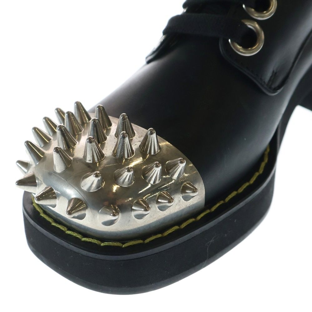 MIUMIU レザー レースアップ ダービーシューズ miumiu (ミュウミュウ