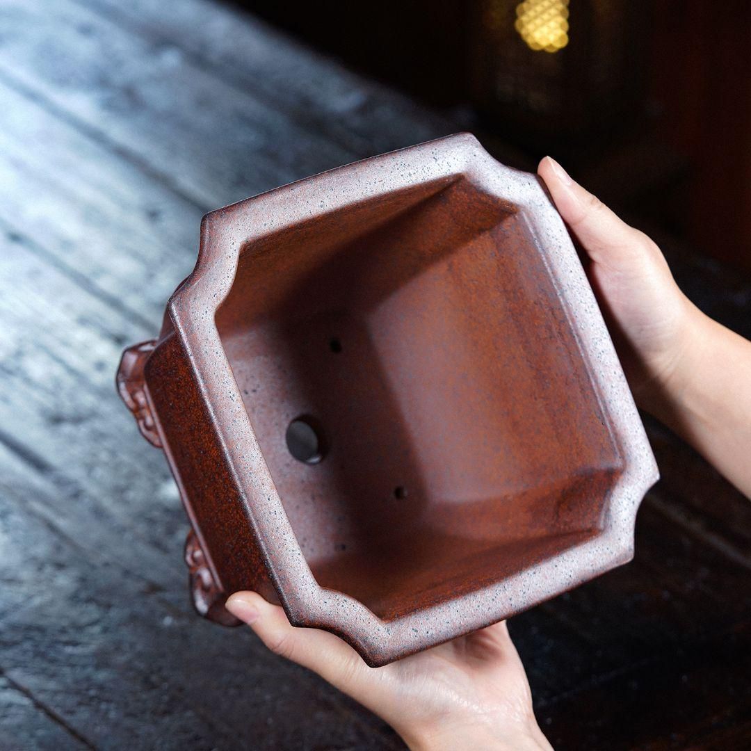 四方盆 紫砂盆鉢 盆栽鉢 植木鉢 小品盆栽鉢 大品盆栽鉢 宜興紫砂四方鉢 紫砂盆鉢 盆栽鉢 植木鉢 小品盆栽鉢 大品盆栽鉢