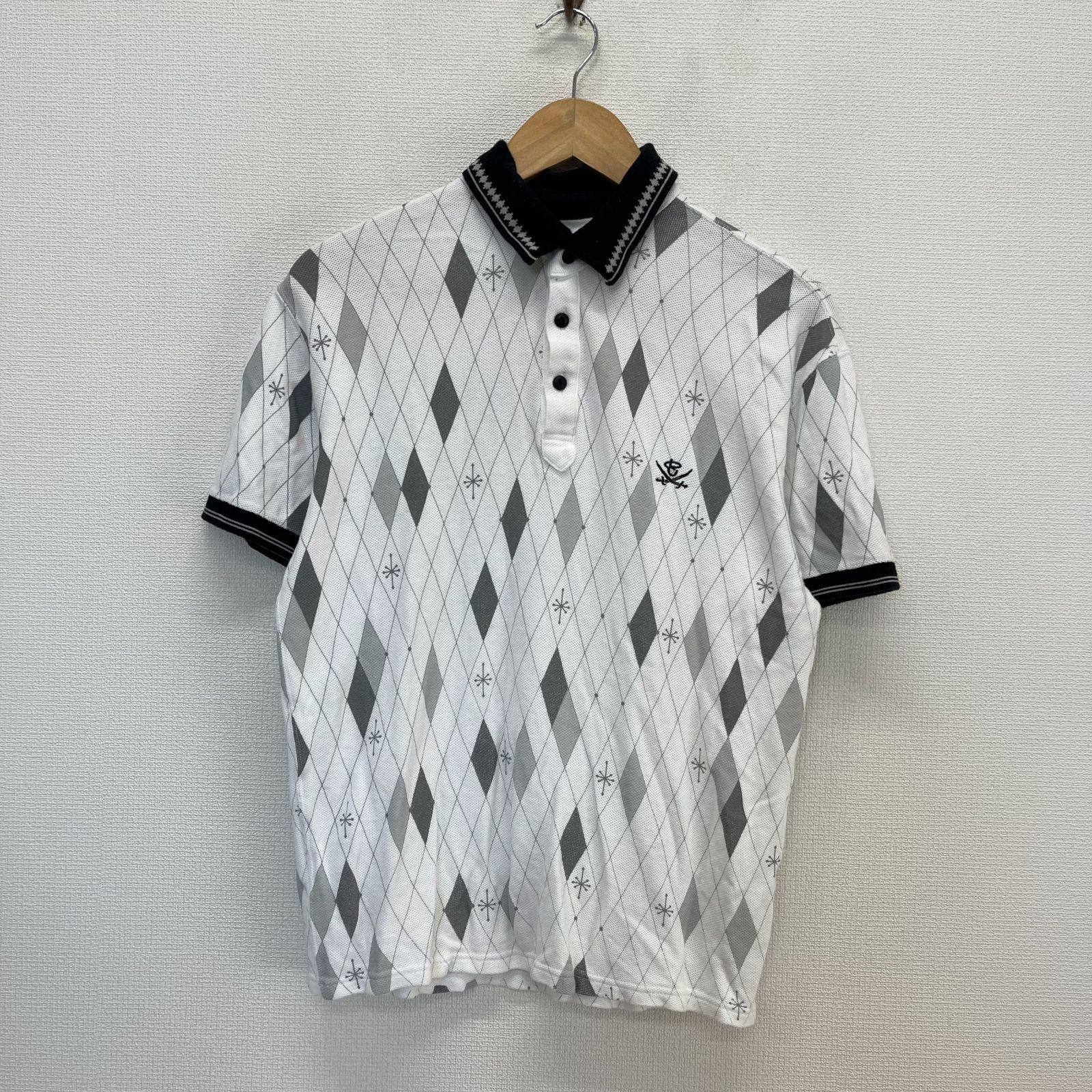 フラットヘッド R.J.B アーガイル レーヨンシャツ 38 RJB ポロシャツ 