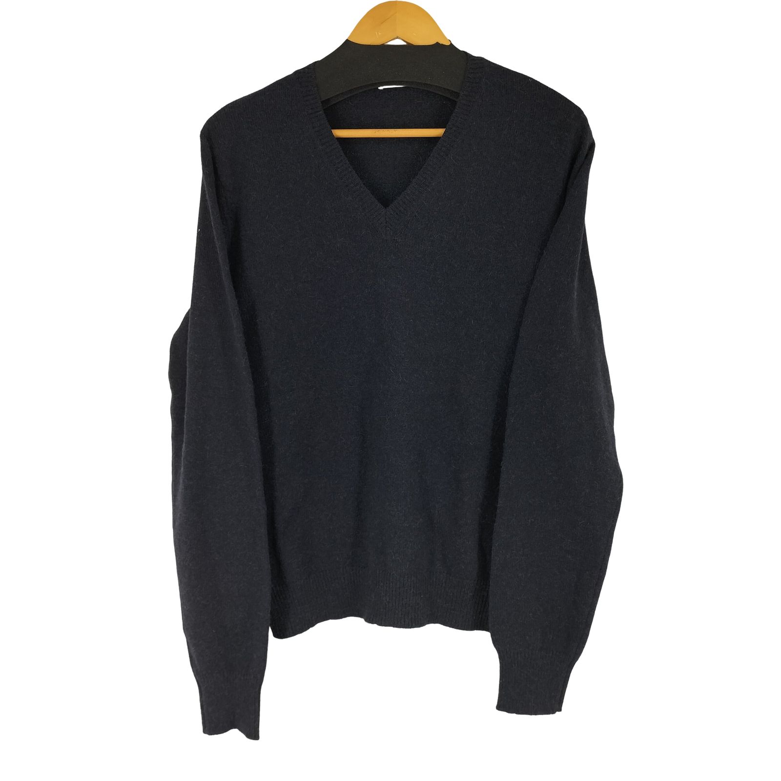 DRIES VAN NOTEN 13aw Vネックアルパカニット DRIES VAN NOTEN(ドリスヴァンノッテン) アルパカモヘアボーダー