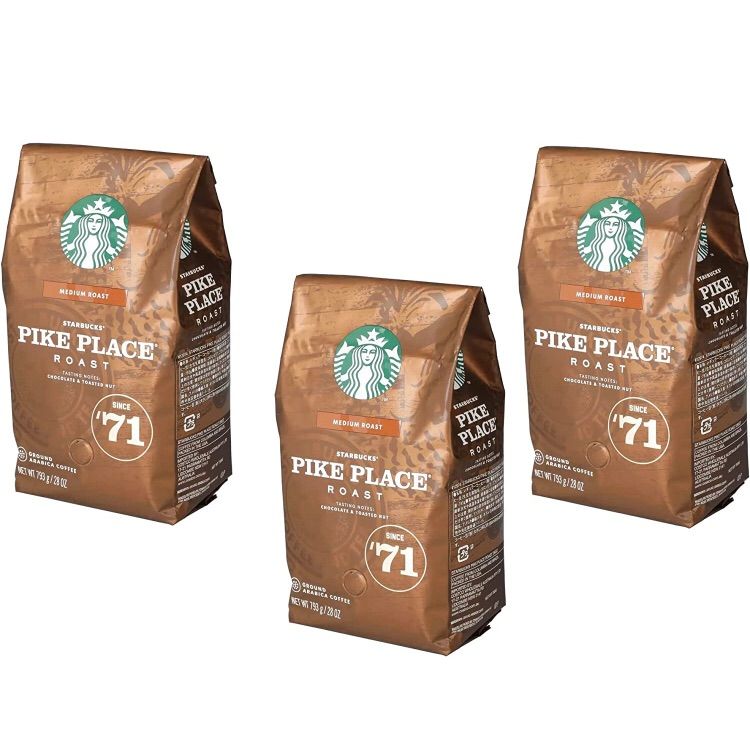 【3個セット】コストコ スターバックス パイクプレイスロースト (粉) 793g 中挽き レギュラーコーヒー ドリップコーヒー