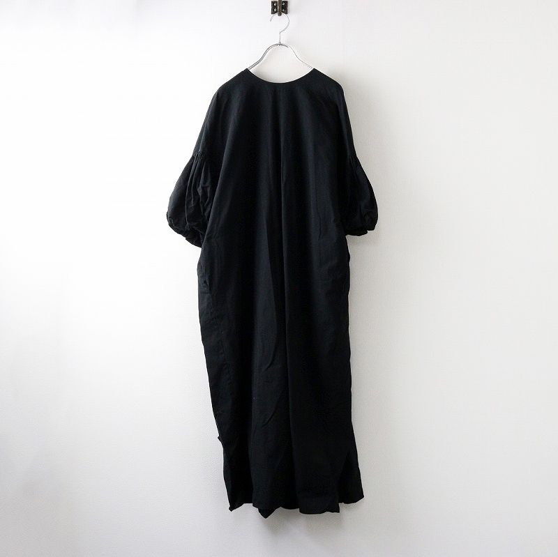 エンフォルド ENFOLD Washed COバルーンスリーブDRESS ウォッシュコットンバルーンスリーブドレス 36 ブラック 2400014364262
