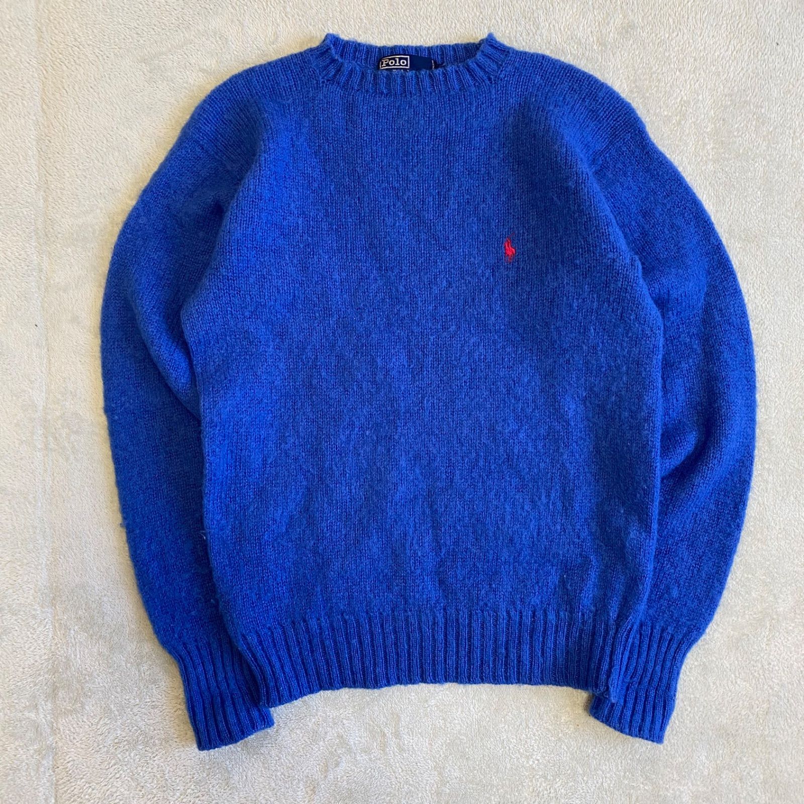 Polo by Ralph Lauren】ポロバイラルフローレン 毛100% ブルー 