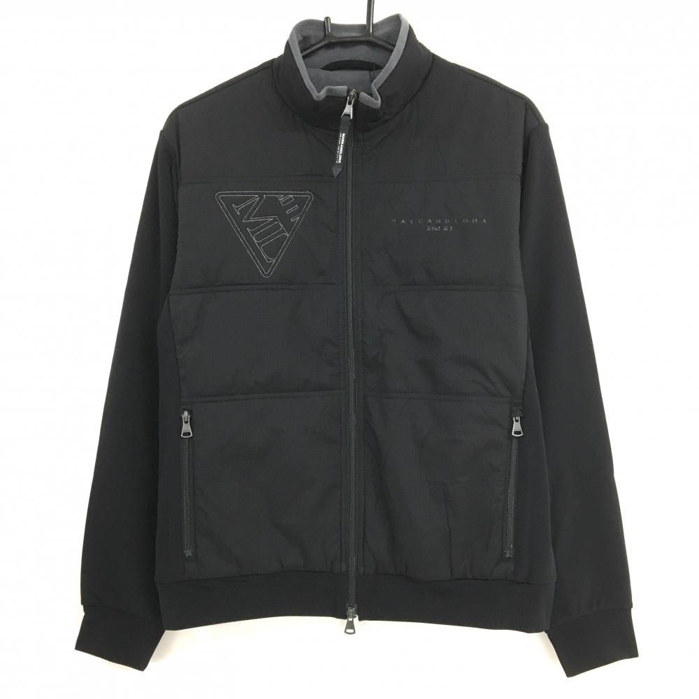 マークアンドロナ 中綿ジャケット 黒 裏一部微起毛 透湿 撥水性 ブルゾン メンズ 48 L ゴルフウェア 2025年モデル MARK＆LONA