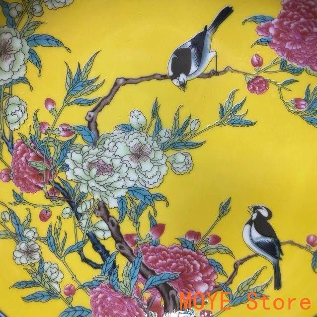 景徳鎮 黄地花鳥盤 黒竜万花盤 紅竜万花盤 陶磁器 現代工芸品 美術品 置物 景徳鎮 黄地花鳥盤 黒竜万花盤 紅竜万花盤 陶磁器 現代工芸品