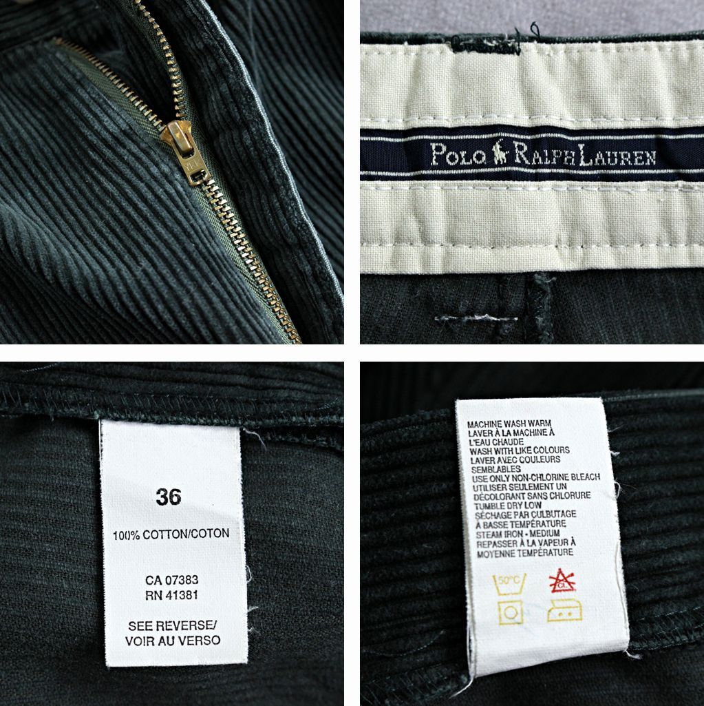 Polo Ralph Lauren】90s POLO CORDS 2タック スラックス 太畝