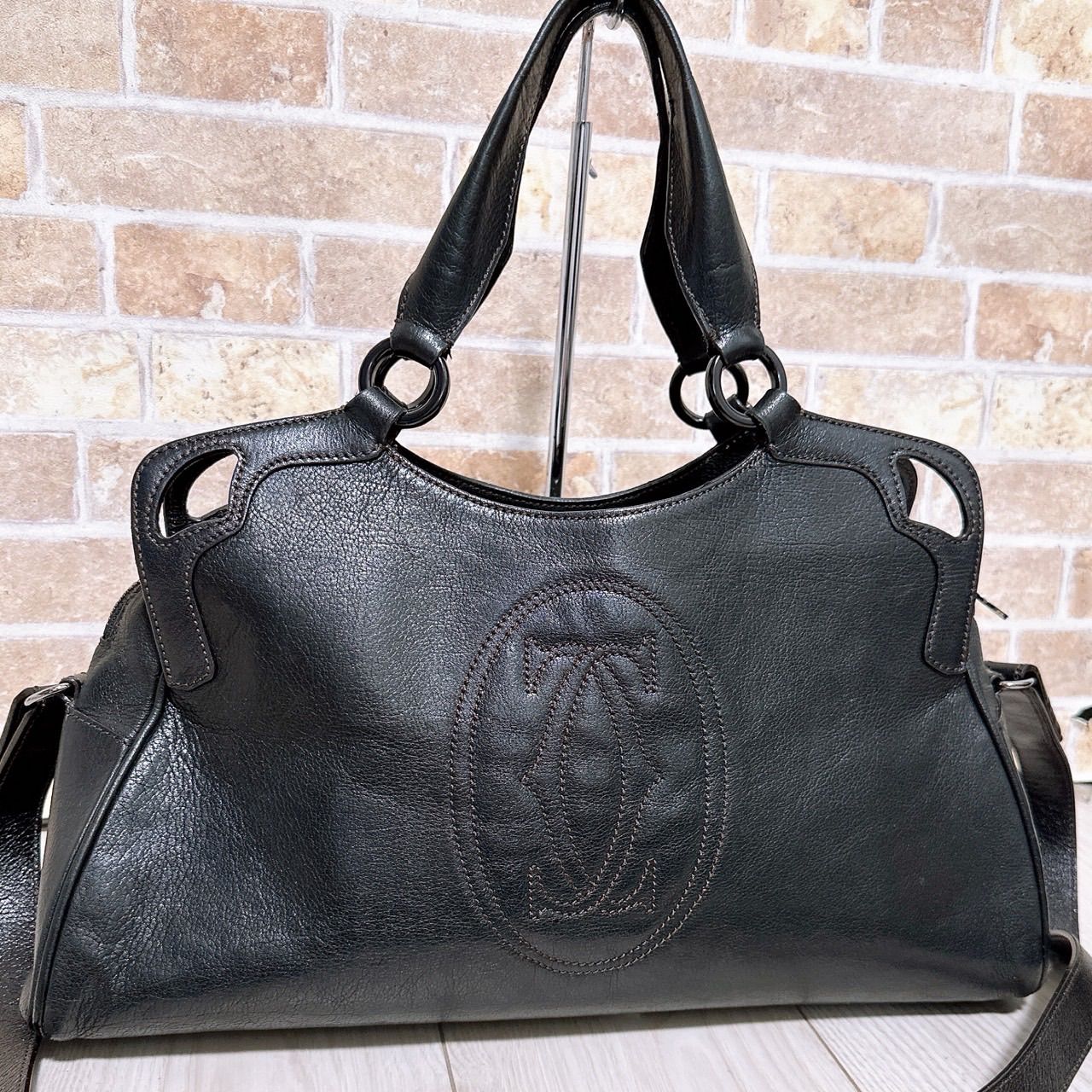 美品》Cartier(カルティエ)2wayバッグ マルチェロ ブラック 美品》Cartier(カルティエ)2wayバッグ マルチェロ ブラック