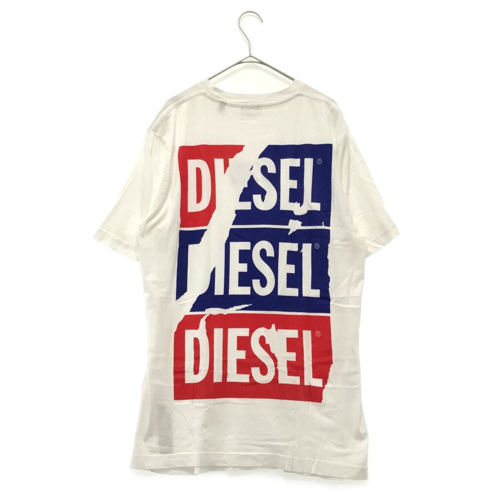 DIESEL (ディーゼル) スクラッチロゴプリントクルーネック半袖T