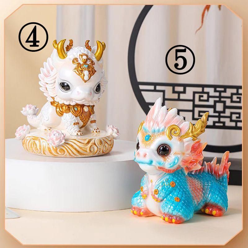 2025龍の置物 12cm 2024 樹脂 青 風水 龍 置物 合金 風水グッズ 玄関