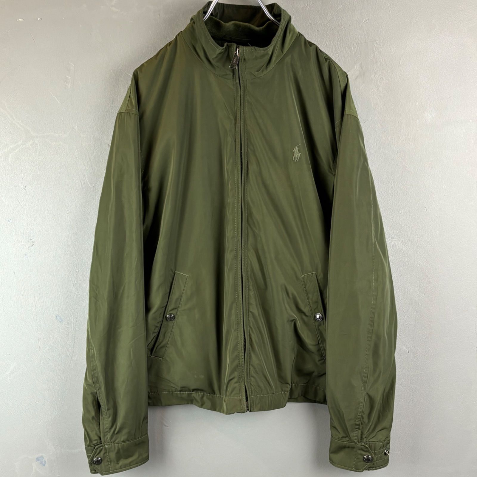 ポロ刺繍 緑 ジップアップジャケット　スウィングトップ POLO RALPH LAUREN Logo Embroidery Swing Top Jacket Green