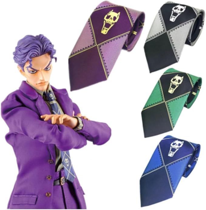 【在庫処分】[EDVENA] 吉良吉影 ネクタイ ジョジョの奇妙な冒険 コスプレ小物 吉良 キャラクター ネクタイ cos道具 アクセサリー 日常 おしゃれ イベント コスチューム 撮影 仮装 変装 学園祭 