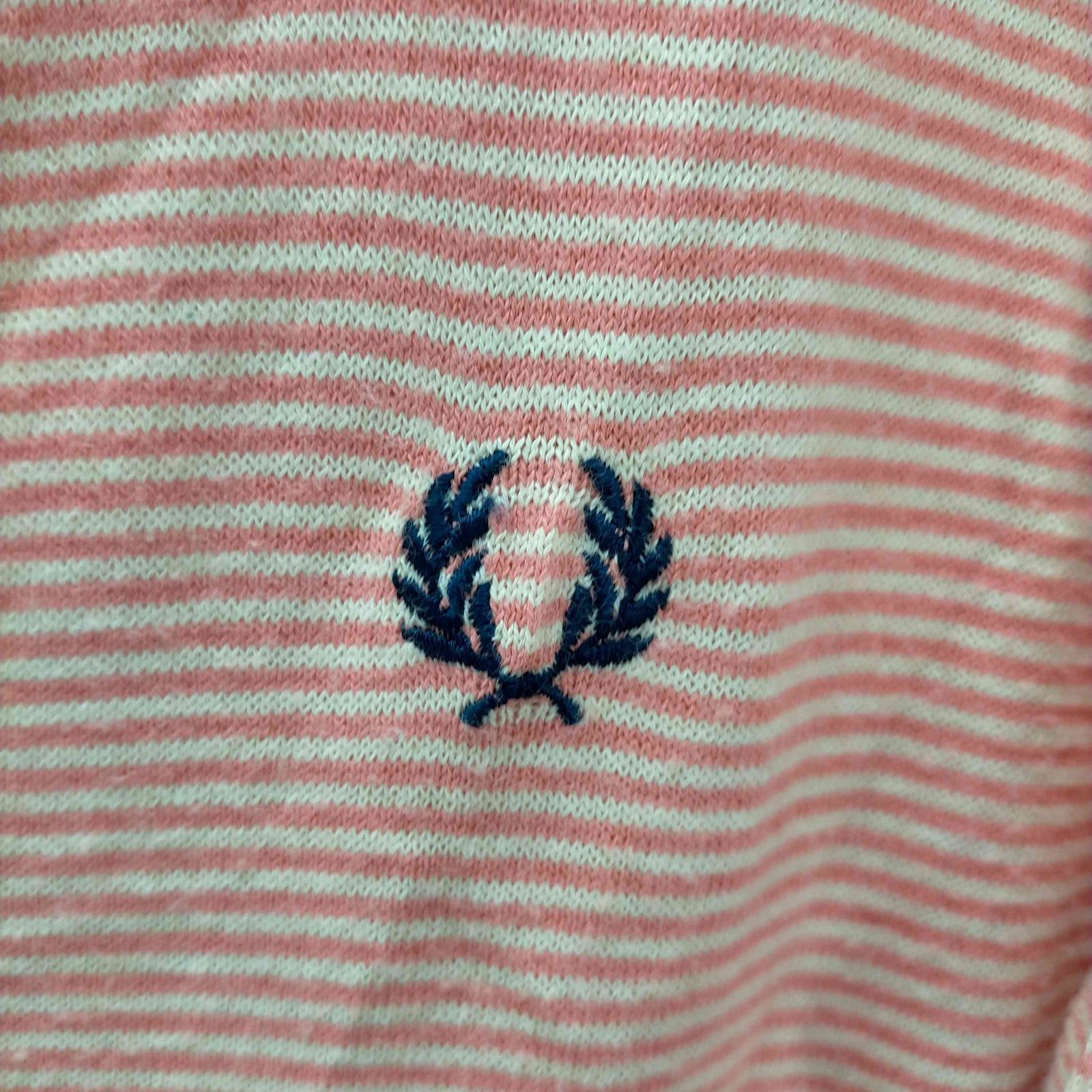 フレッドペリー FRED PERRY ロゴ刺繍 ボーダーニットカーディガン 