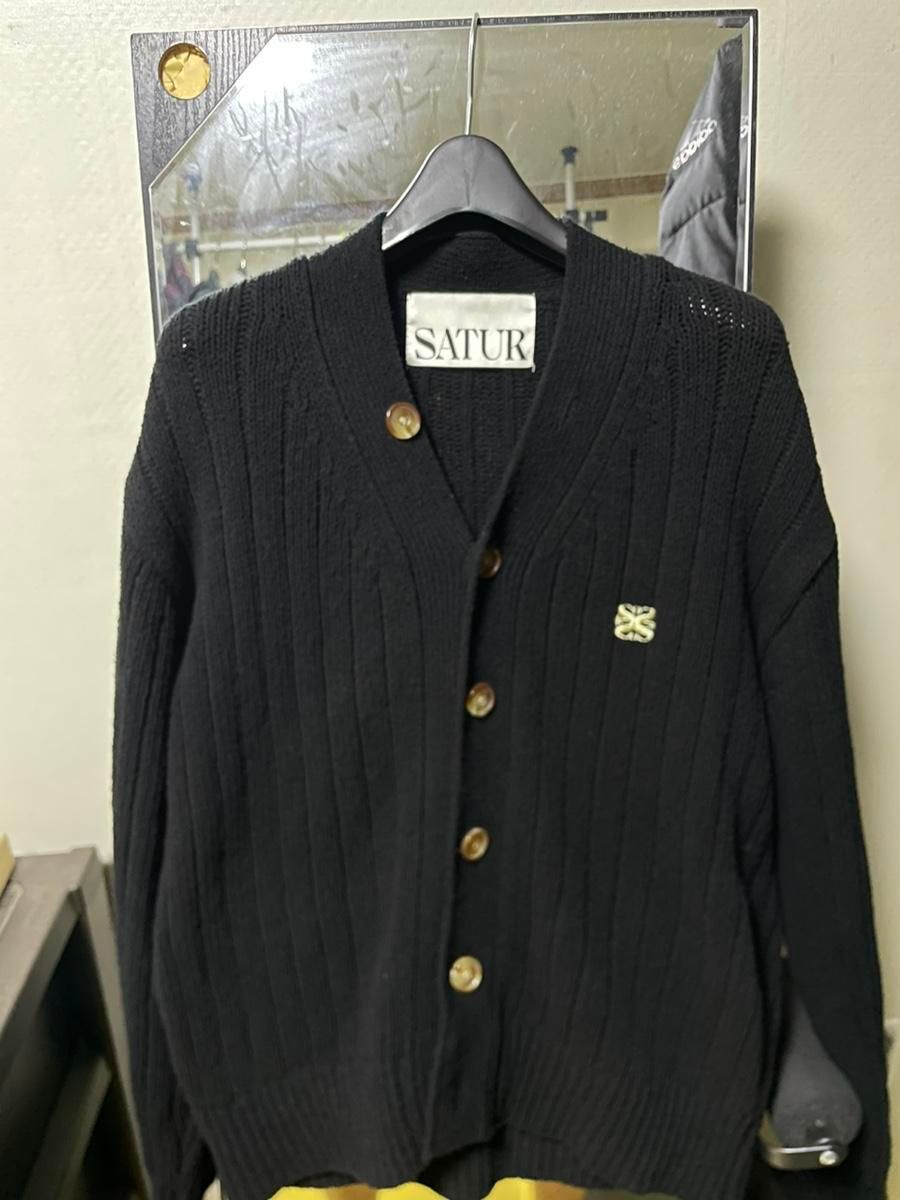 【Bunjang商品韓国直送】SATUR(セター) ファロ ブークレ カーディガン 黒 L