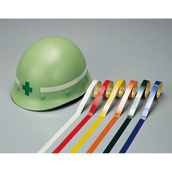 ヘルメット用ライン HL-E(大) カラー：反射緑 【10本1組】 【単品】【