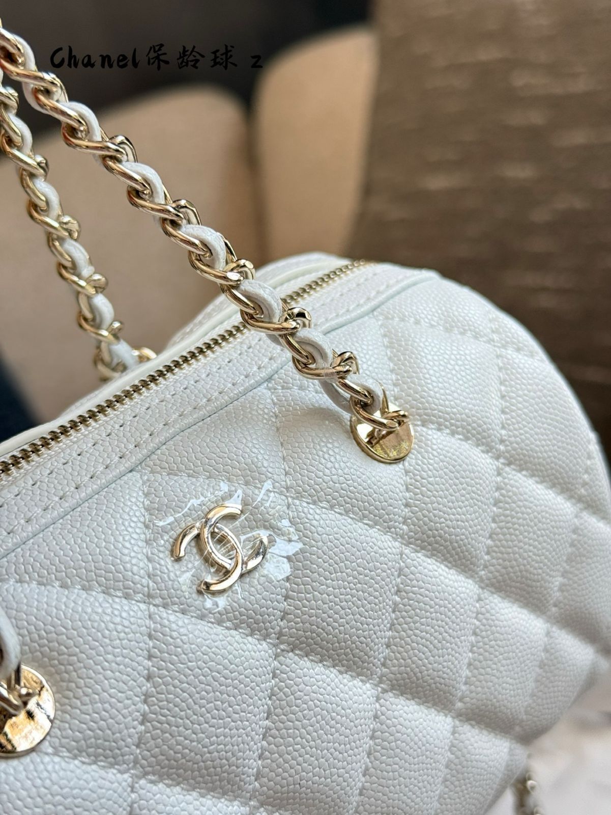 【可愛いサイズ感♪】CHANEL ミニ ボウリングバッグ ミニ ボーリング バッグ、ベルベット & カーフスキン、ブラウン