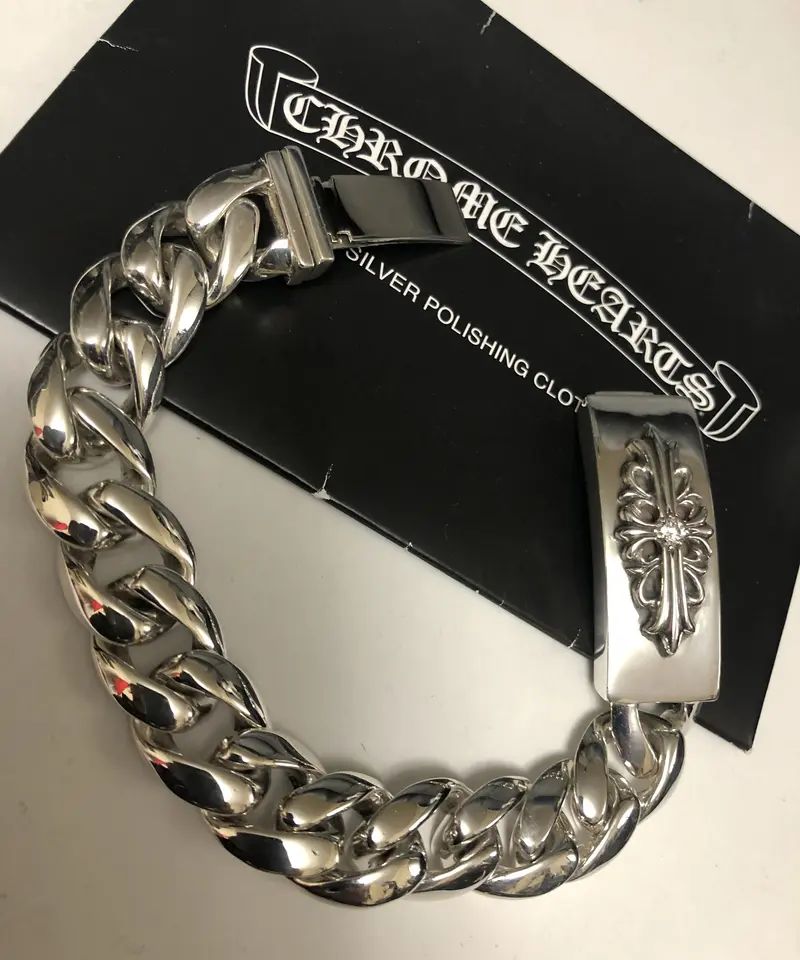 新品 Chrome Hearts ブレスレット ダイヤモンド 刻印 925 十字