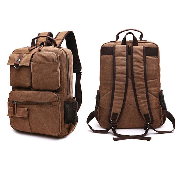 ブラック  リュック 大容量 kbag23 リュック メンズ おしゃれ キャンバス リュックサック バックパック デイパック 通学 通勤 大容量 A4 PC キャンバスバッグ 帆布 丈夫 おしゃれ シンプル カジ