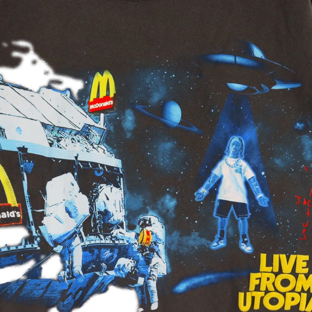 Travis Scott x McDonald's★Live From Utopia 半袖Tシャツ Travis Scott X McDonald's Live from Utopia T-Shirt - POIZON