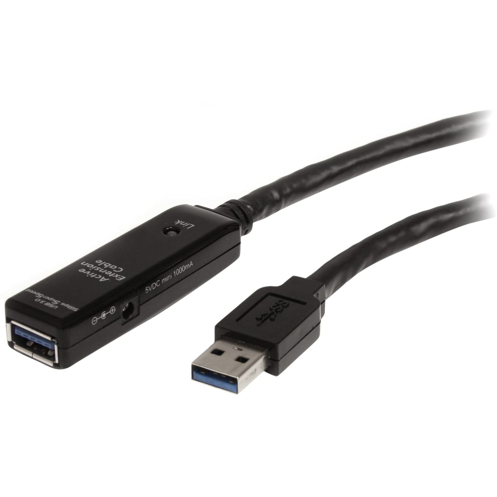 StarTech.com USBケーブル USB 3.0 5Gbps 10m アクティブタイプ Type-A - Type-A オス - メス ACアダプター付属 ブラック USB 延長コード リピーター ロング エクステンダー ケーブル USB3AA