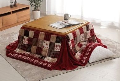 こたつ布団 こたつ掛け布団 省スペース 単品 長方形 180×220cm レッド 赤 北欧柄 ノルディック柄 デザイン カジュアル おしゃれ 撥水 加工 吸湿 発熱 洗濯可能 洗える 暖か 温かい 薄掛け 薄手 