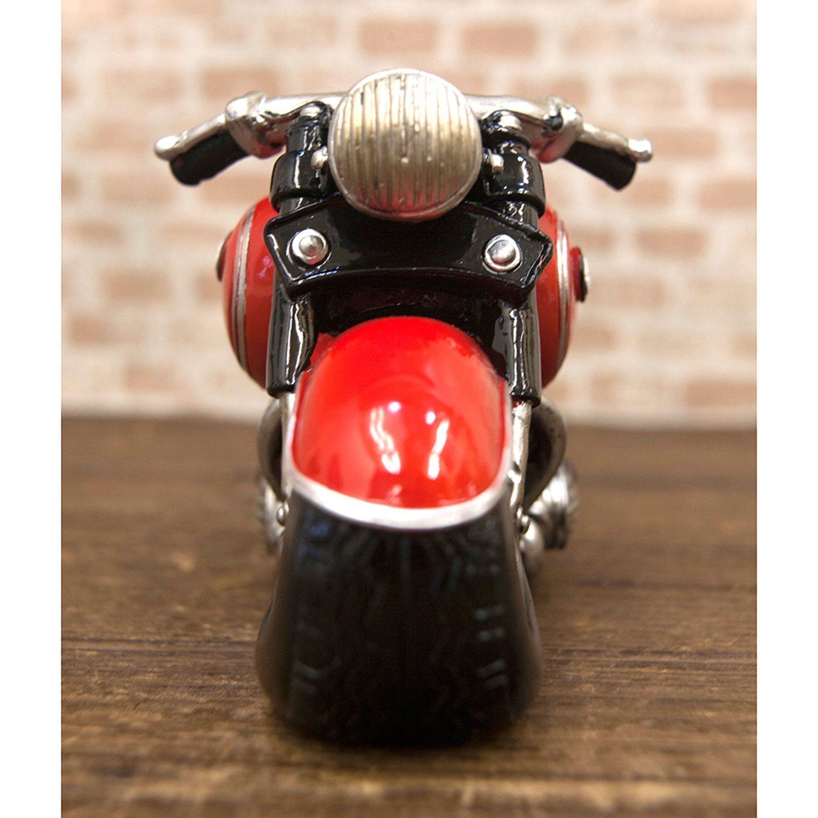 秋月貿易 置物 バイク RED W7.5×D16×H9 オールディーズ マネーバンク GA078526R