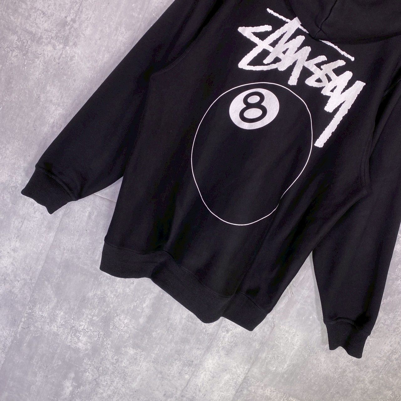 STUSSY』ステューシー (XL) 8ボールバックプリントジップパーカー 