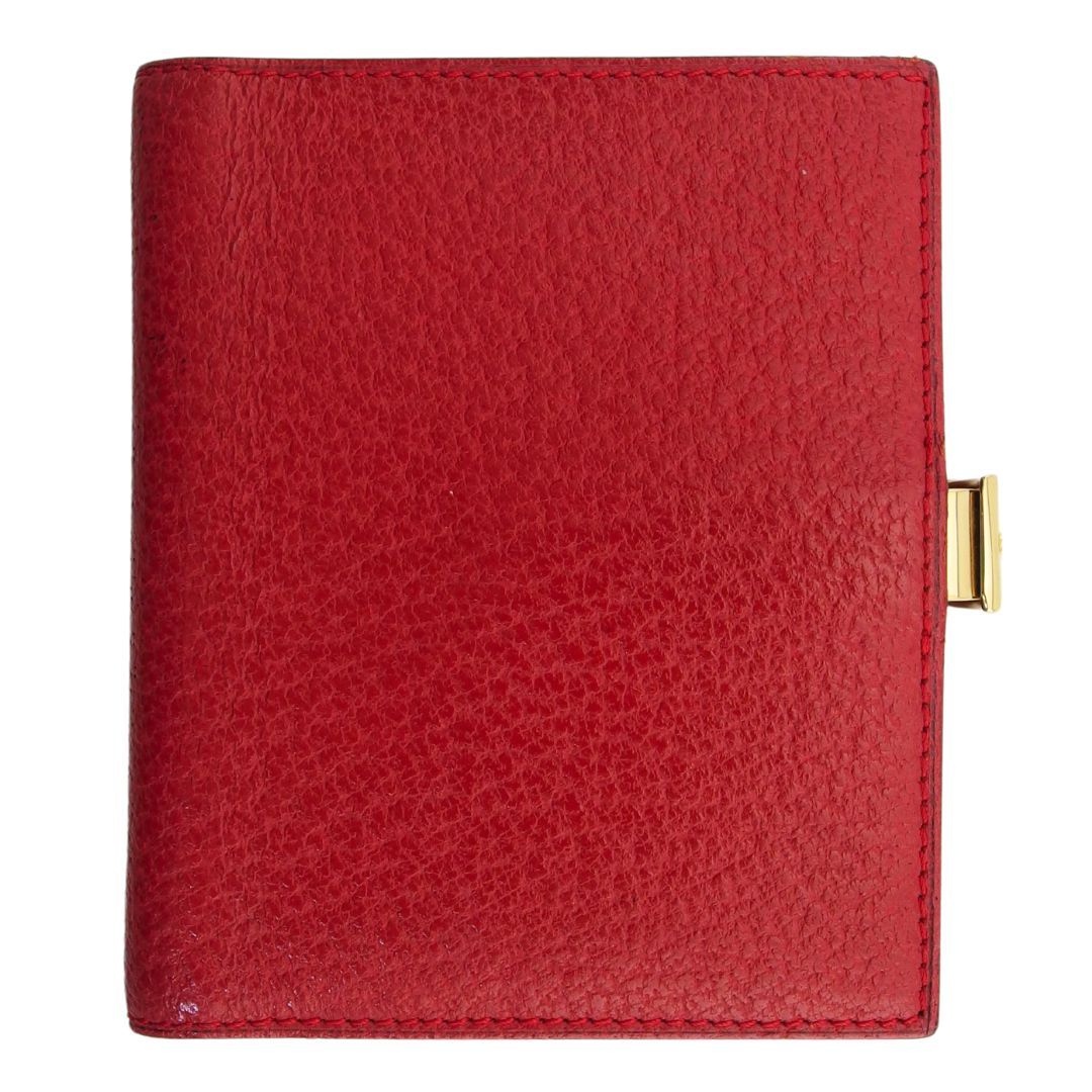 グッチ GUCCI 手帳カバー ベルトデザイン アジェンダ レッド レディース