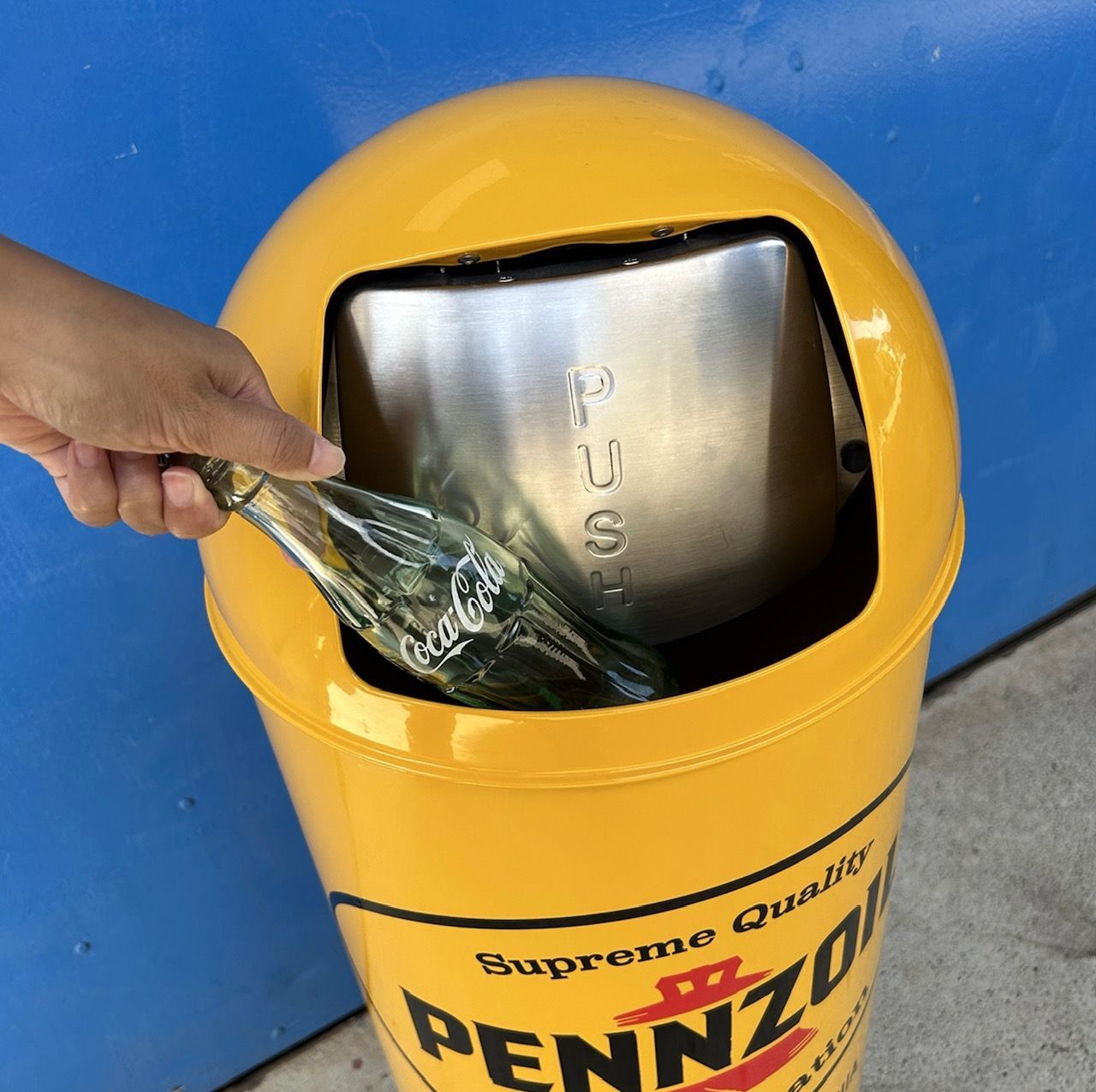 新品 53L スチールダストボックス ゴミ箱 ペンズオイル チャンピオン