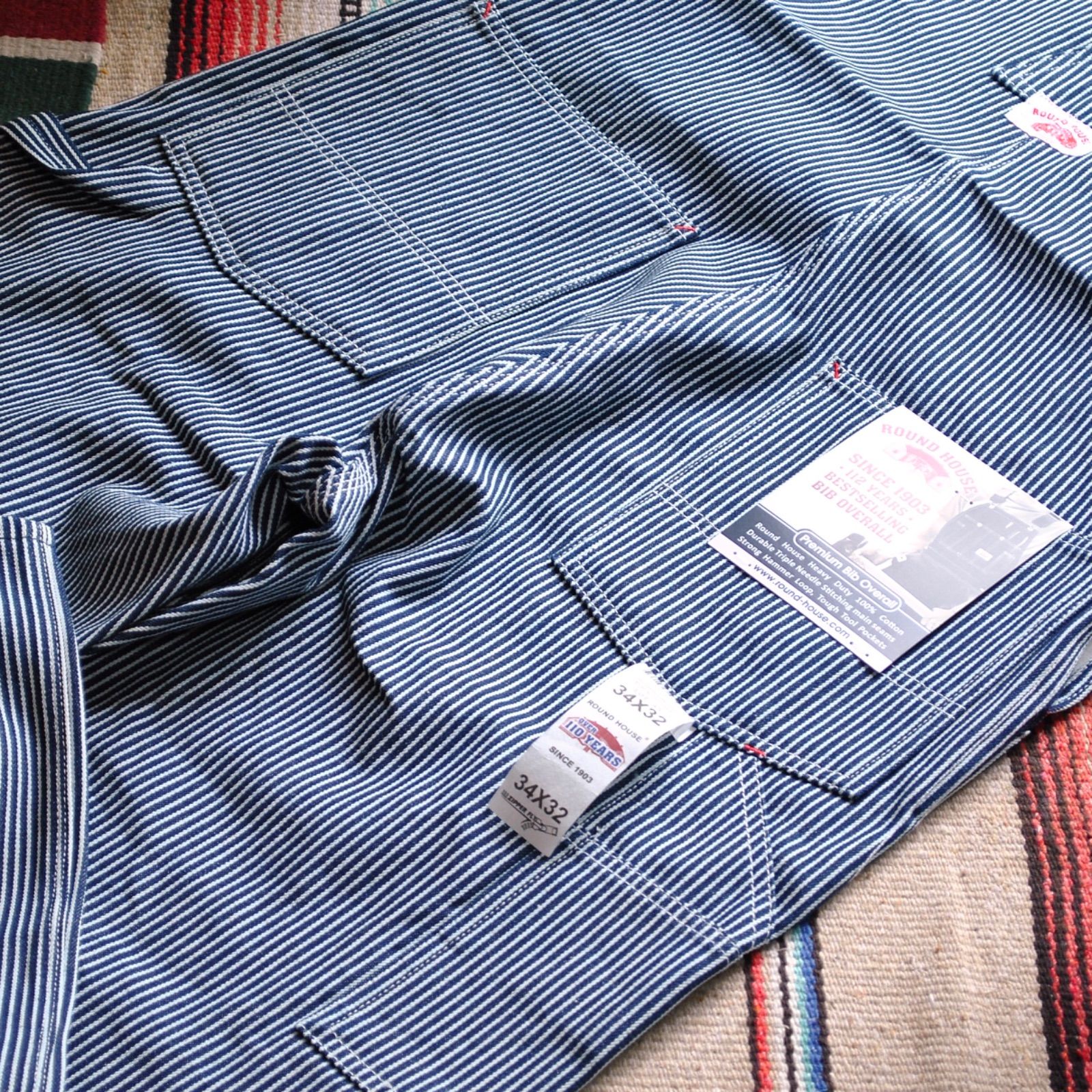 ラウンドハウスROUNDHOUSE ビンテージヒッコリーストライプ