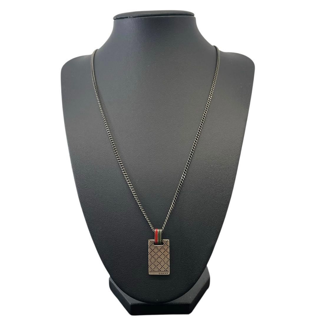 グッチ　GG シェリーライン　ディアマンテ　シマ　ネックレス　ペンダント　刻印 グッチ GG シェリーライン ディアマンテ シマ ネックレス ペンダント