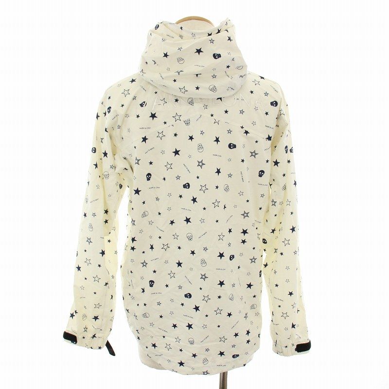 新作 マークアンドロナ セットアップ レインウェア 総柄 防水 ジップ