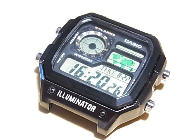 AE-1200用 カスタム用 樹脂からメタルへ メタルケース 黒 （チプカシ