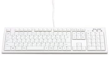 【中古】(良い)FILCO Excellio Lite 白2 日本語109配列 カナあり パンタグラフ式スリムキーボード 鉄板シャーシ採用 USB FKBE109/JW2 印字色/グレー カラー/ホ