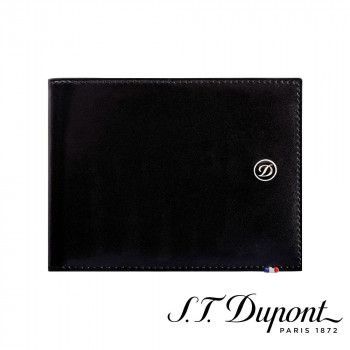 S.T. Dupont エス テー デュポン ラインD 2つ折り財布 6CC ブラック 180000