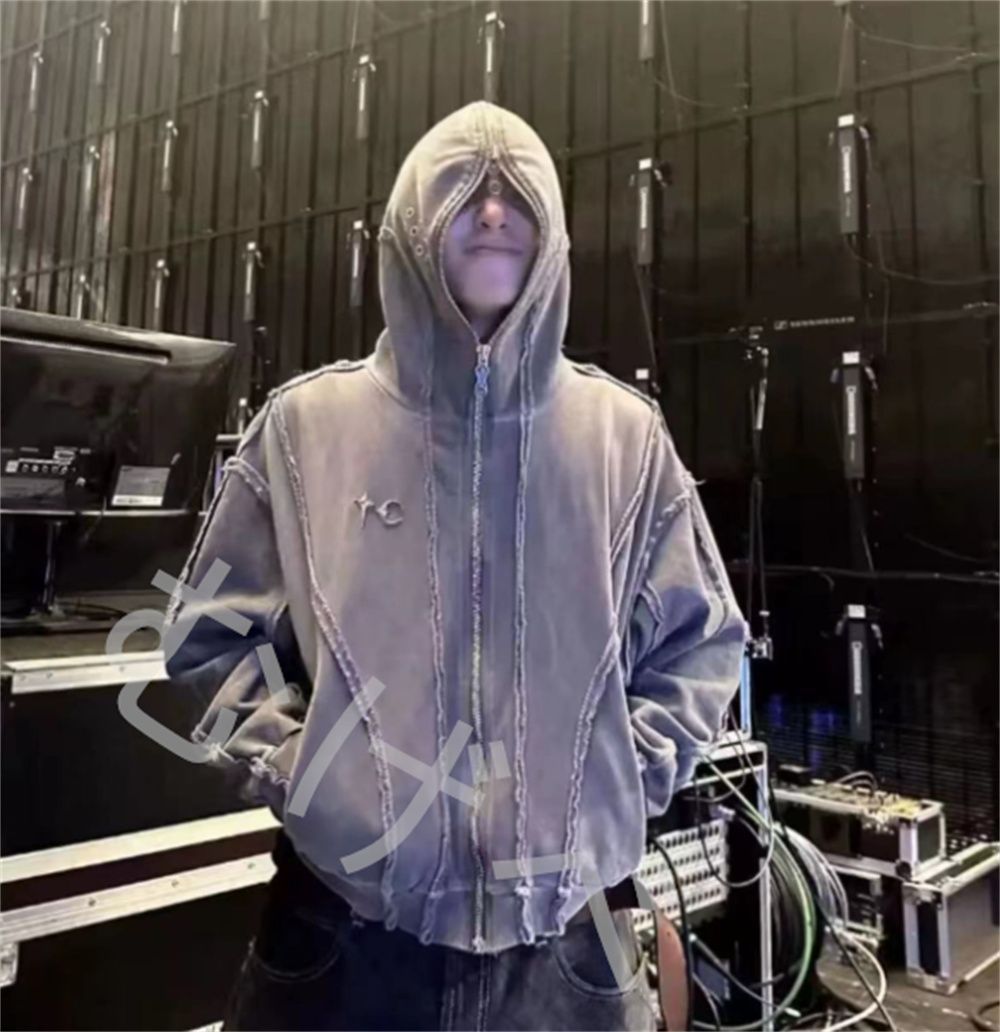 Thug Club グレー ジップアップジャケット L Thug Club サグクラブ