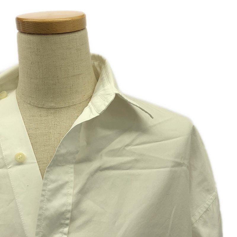 BALENCIAGA / バレンシアガ | アシンメトリー ツイステッド シャツ ブラウス | XS | ホワイト | レディース BALENCIAGA - BALENCIAGA / バレンシアガ | アシンメトリー